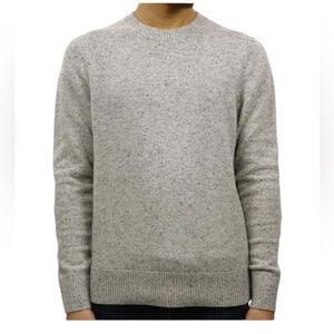 JCREW CREW NECK GRAY WOOL SWEATER L